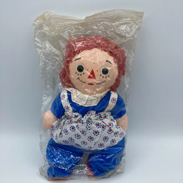 VINTAGE KNICKERBOCKER RAGGEDY Ann Baby Bean Bag Doll 10 Stuff