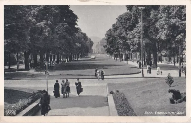 AK Deutsches-Reich Bonn Pappelsdorfer Allee Kessel Karte Landschaft Panorama !!!