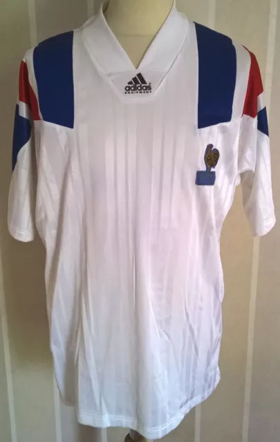 maillot équipe de France porté match worn shirt 90's Rare modèle ext
