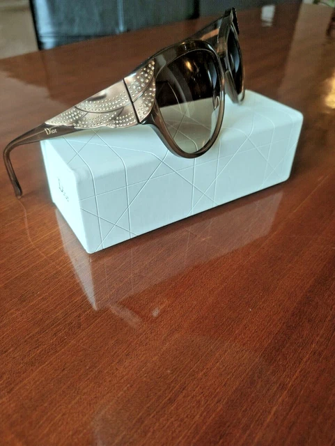 Christian Dior Grand Bal Brown Women Oversized Swarovski Sunglasses