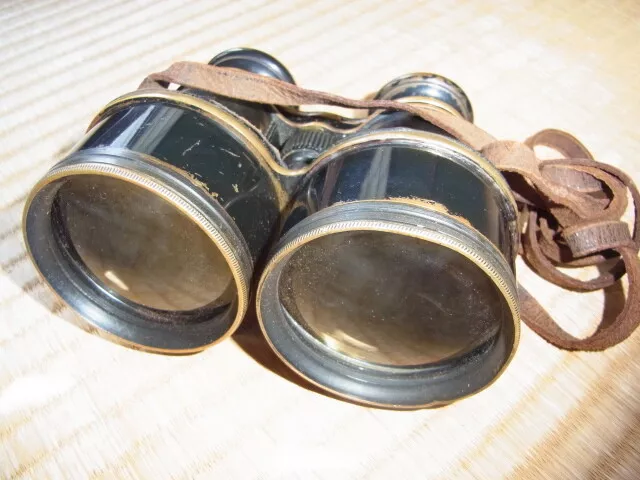 1920s British military binoculars UK HEZZANITH HEATH & CO.LTD with leather case 2