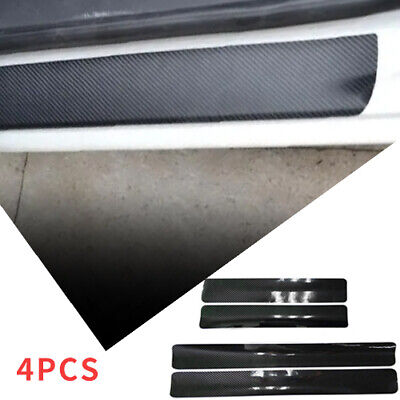 4PCS Carbon Fiber Car Door Plate Sill Scuff Cover Anti Scratch For Toyota Camry