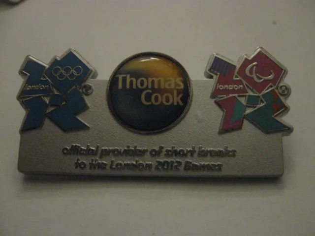 Rare Old 2012 Olympic Games London Thomas Cook Large Enamel Press Pin Badge