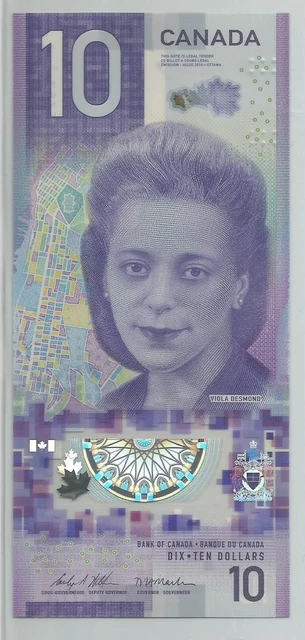 10 Consecutive Banknotes – 2018 Canada $10 Viola Desmond (FFK, Wilkins-Macklem)