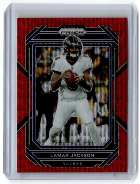 2022 Panini Prizm Lamar Jackson /149 Louisville Cardinals Red Wave