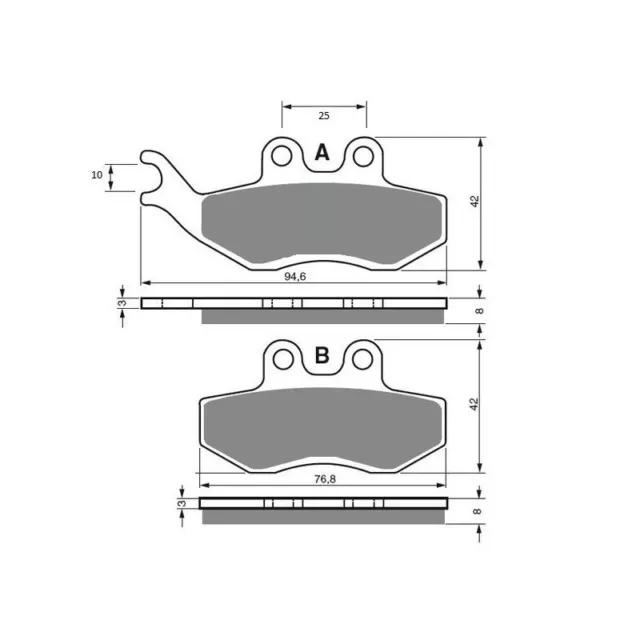 Plaquettes de frein avant Aprilia Pegaso 50  1992 - 1994