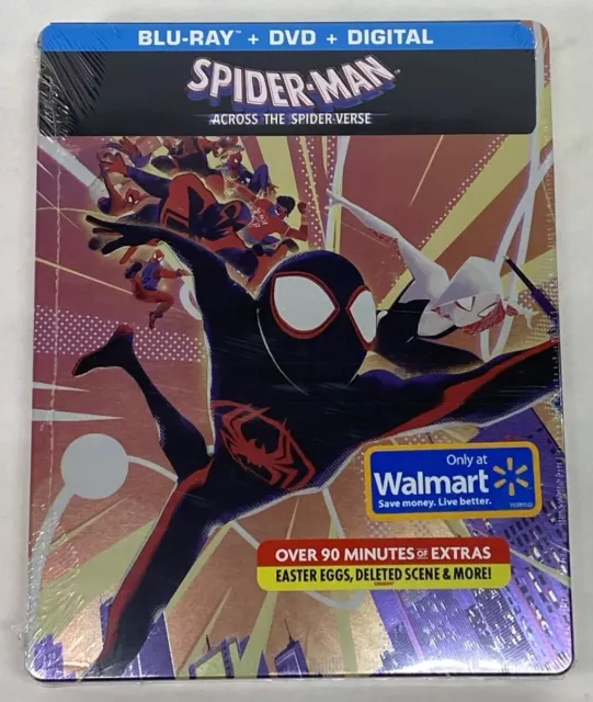 Spider-Man Across The Spiderverse Steelbook (Blu-Ray, DVD, Digital) New Sealed!!