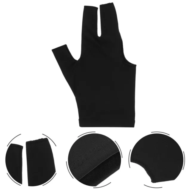 2 Pairs Nylon Three Finger Gloves Yoyo Accessories Billiard 3