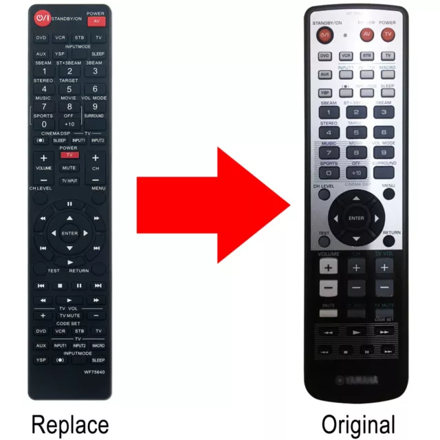 New WF75640 Replace Remote for Yamaha Digital Sound Projector YSP-1000 YSP-800