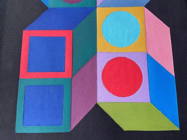 Victor Vasarely Collage Tridim 1989 3