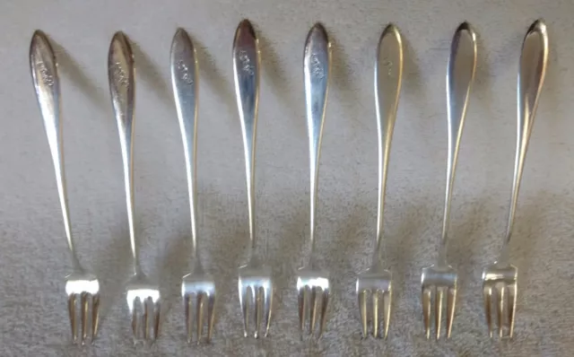 Lafayette Towle sterling silver 8 seafood cocktail lobster forks