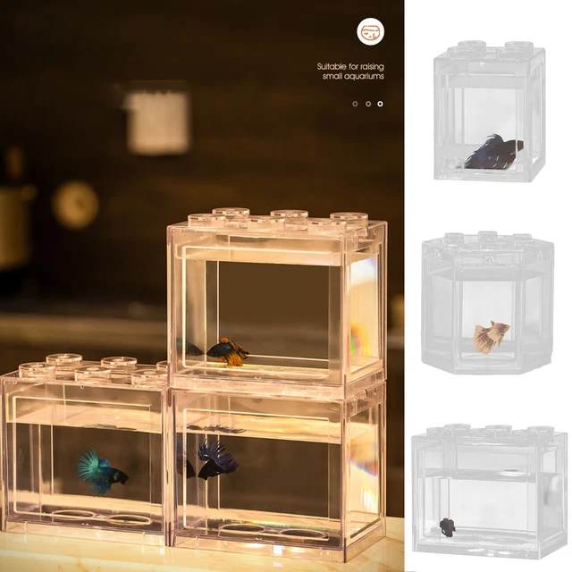 Fish Breeding Tank with Led Light Large Space Goldfish Small Betta Fish Tank