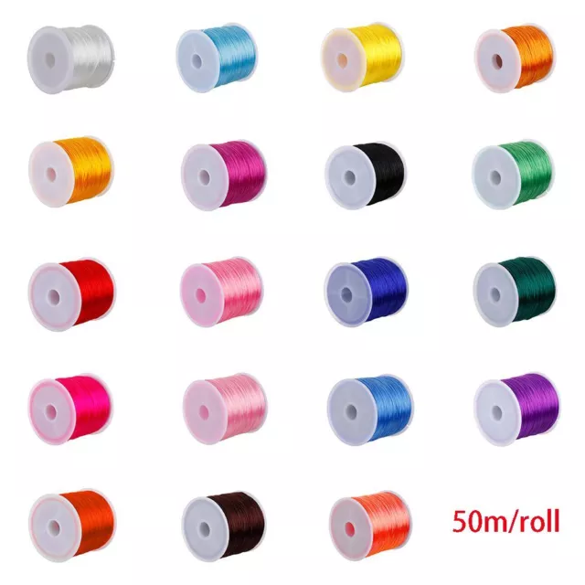 50m/Roll Tools Jewelry DIY Thread Beading Cord String Crystal Elastic line