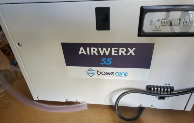 Baseaire AirWerx55 Energy Star Dehumidifier for Crawl Space/Basement, 110/120VAC