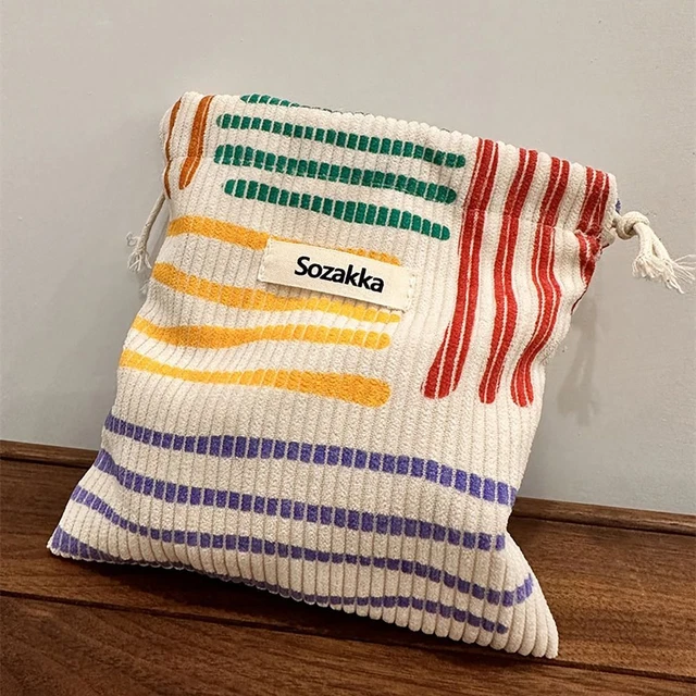 Borsa Tote In Velluto A Coste Con Fiore Di Prugna – Tracolla Grande Con Tasche Interne, Riutilizzabile, Donna - 3