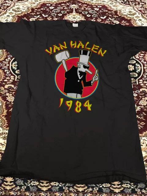 NEW!!!Van Halen 1984 World Tour Men Black Concert T Shirt