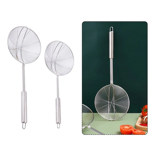 Oferta de herramientas de cocina de malla skimmer de mango largo P