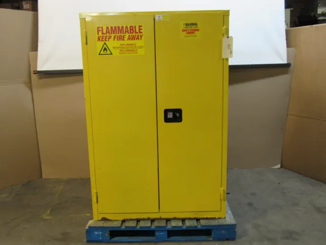 Global Industrial 90 Gal Gallon Flammable Storage Cabinet Bm90 2 Shelf