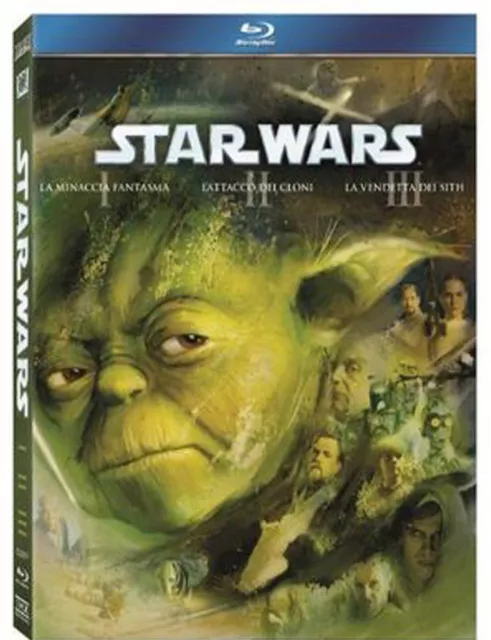 Star Wars Prequel Trilogy 1,2,3 (3 Blu-Ray) Cofanetto Saga Star Wars