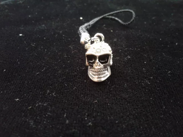 Swarovski Crystal Skull Charm Necklace Pendent Key Chain Fob
