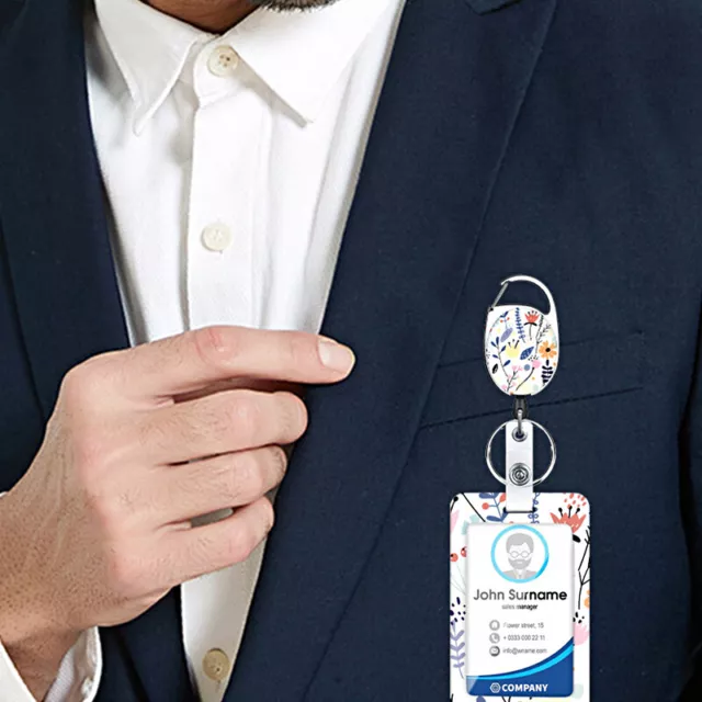3 pz/set porta clip badge infermiera retrattile portachiavi carta d'identità cordino