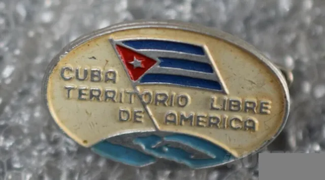 Cuba RIVOLUZIONE COMUNISTA VINTAGE PIN BADGE RARO