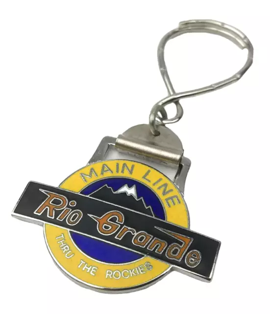 Vtg Rio Grande Main Line Railroad Keychain Thru the Rockies H.M.C.