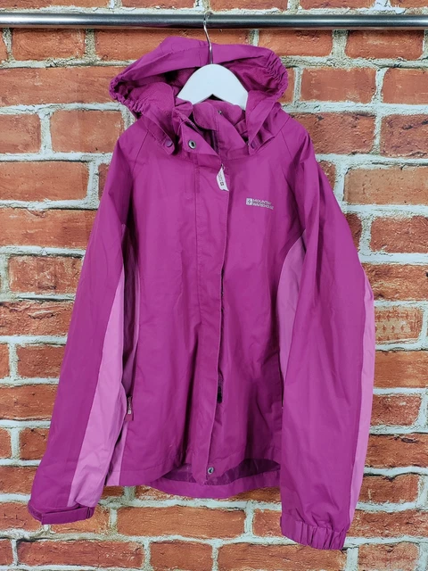 Girls Mountain Warehouse Coat Age 11-12 Years Pink Hood Shelly Rain Jacket 152Cm