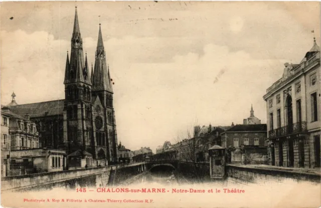 CPA AK CHALONS-sur-MARNE - Notre-Dame et le Theatre (743029)
