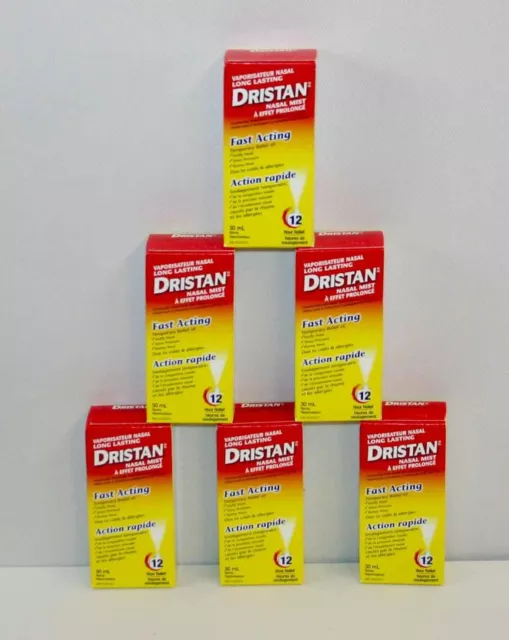 6X Canadian Dristan Fast Acting Long Lasting Nasal Mist Nasal Congestion (30 mL)