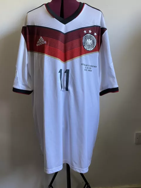 Mens Home World Cup Final Vs Argentina Klose Football Shirt Size 2XL