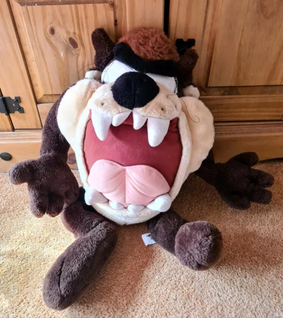 Large 20" TAZ Looney Tunes Plush Vintage Collectable