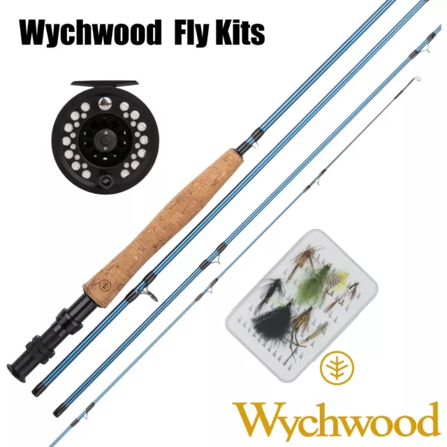 Wychwood Game Fly Fishing Kit Combo Rod Reel Line Leaders Flies Starter Kit NEW