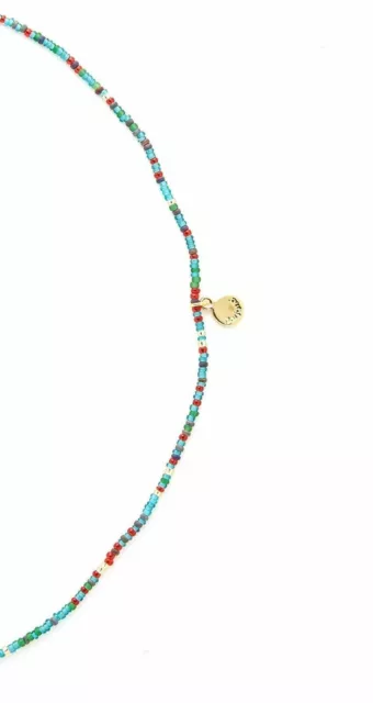 Gorjana Taner Dagger Beaded Lariat Necklace color Blue/Multi NEW 3