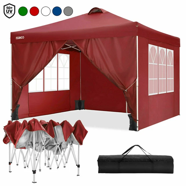 Faltpavillon 3 x 3m Pavillon Wasserdicht Gartenzelt Partyzelt Popup Festzelt  DE