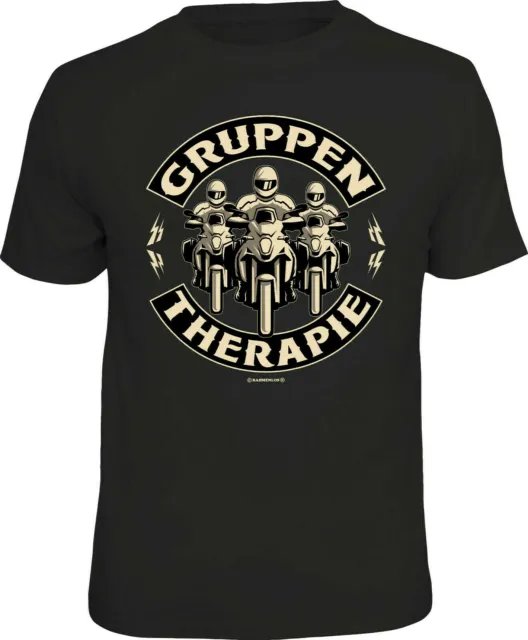 Biker T-Shirt Herren - Gruppen-Therapie - Männer T-Shirt Sprüche Geschenk