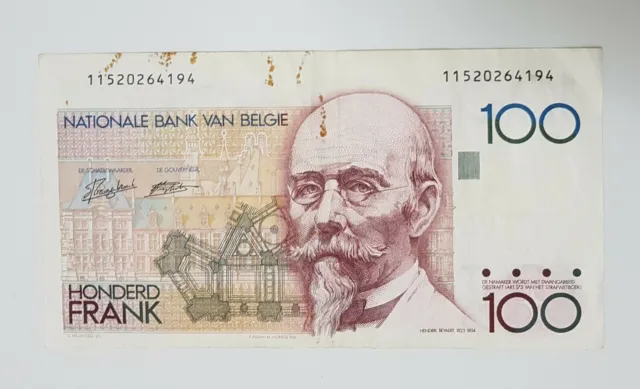 Belgium 100 Cent Franc banknote 1978-1981