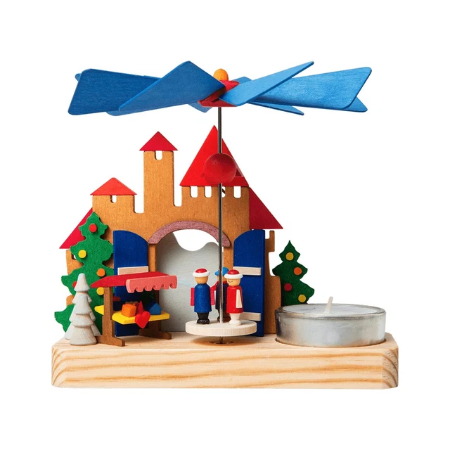 Christmas Market Children Small Tealight Pyramid