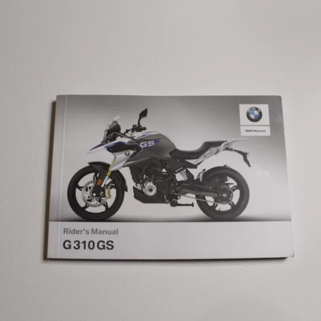 Genuine BMW G310 GS 2018 English Owners Manual 3rd Edition 01409898911