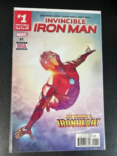 Invincible Iron Man #1 Caselli Cover A Marvel 2017 1st RiRi Williams Cover 9.4