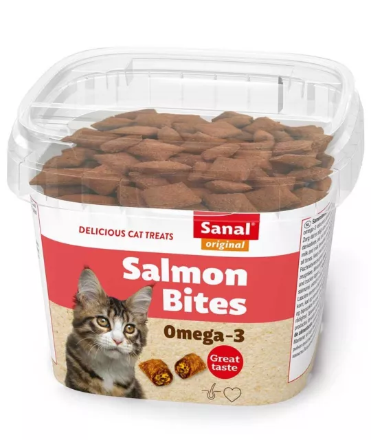 6 boîtes de saumon pour chats SANAL