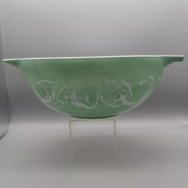 Vintage 60's Pyrex Promotional 4 QT Fruit Salad Cinderella Bowl 444 Green Fetus