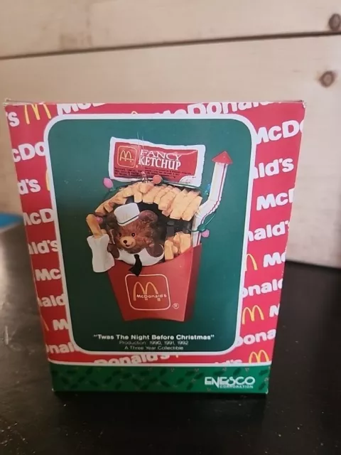 Enesco Mcdonalds NIB Christmas Ornament Twas The Night Before Christmas