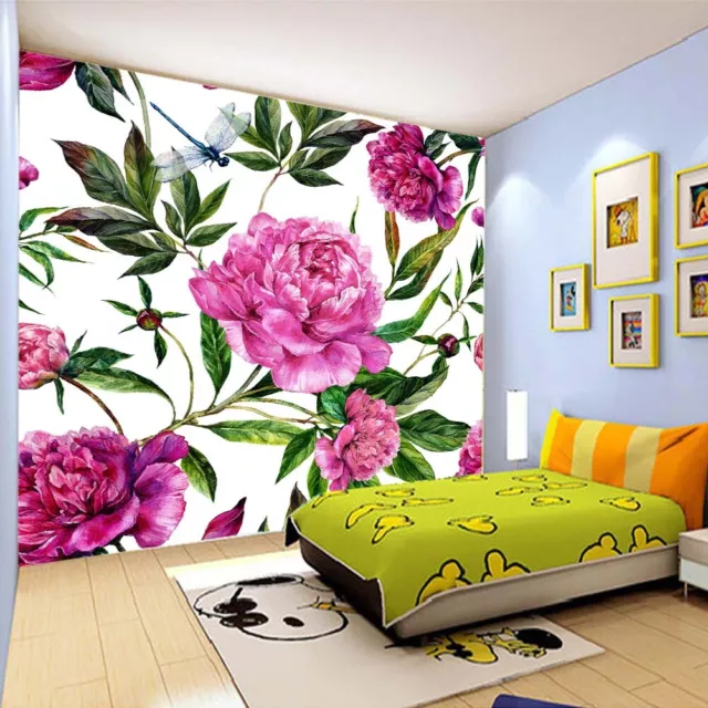 Peony Paper Leaf 3D Full Wall Mural Photo Wallpaper Printing Home Kids Decor