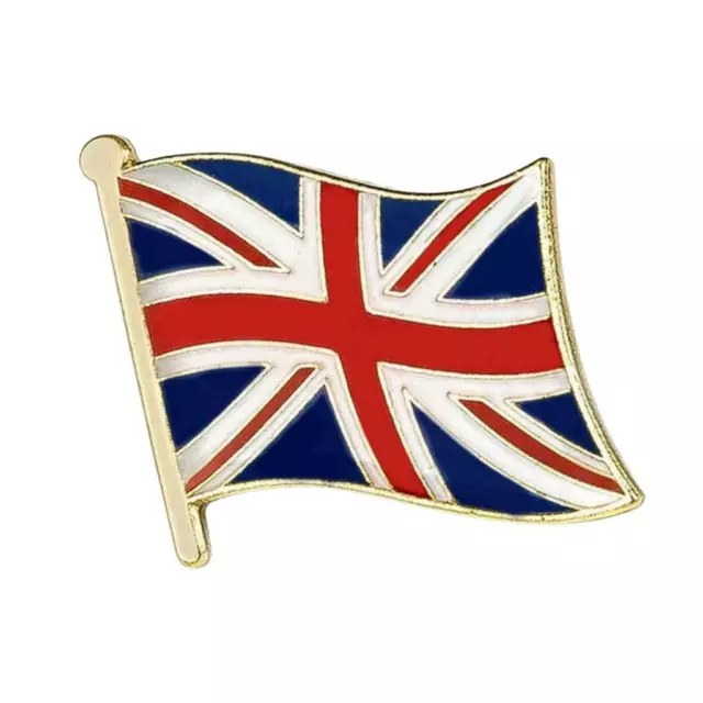 10 BRITISH FLAG PINS 0.5" Lapel Pin UK Union Jack England Hat Tie Badge Lot Set 2