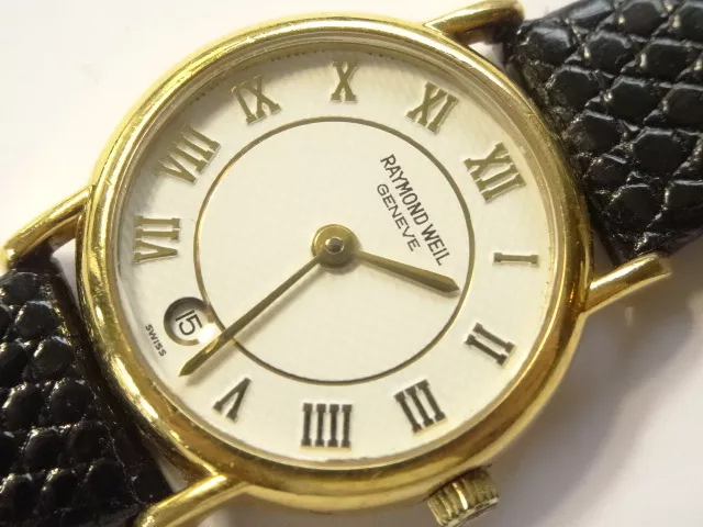 RAYMOND WEIL 21MM Model 9923 18K Electroplated Quartz Date Ladies Watch 134.10 PicClick