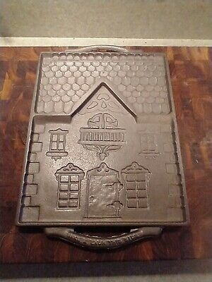 John Wright Cast Victorian Gingerbread House 2 Sided Cast Iron Mold Made in USA