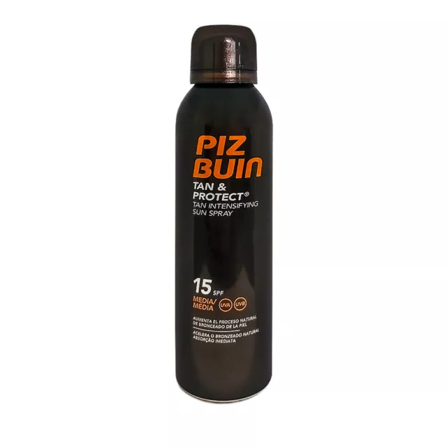 Piz Buin Spray Solaire Tan & Protecteur Moyenne 15SPF Raisin Uvb 150ML 2