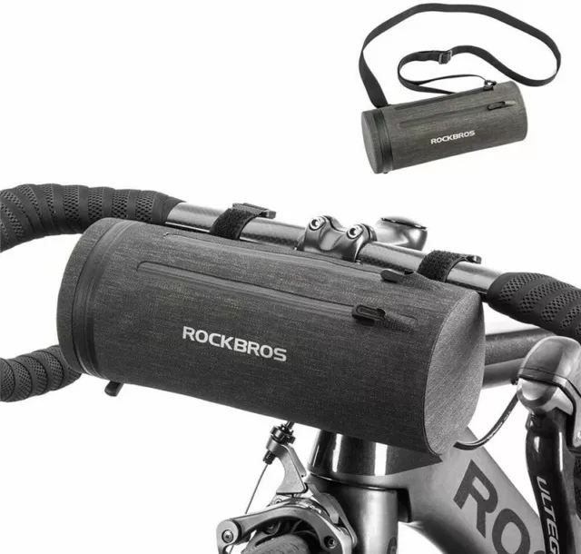 ROCKBROS 2L Bike Handlebar Bag Front Frame Storage Shoulder Bag Waterproof Pack