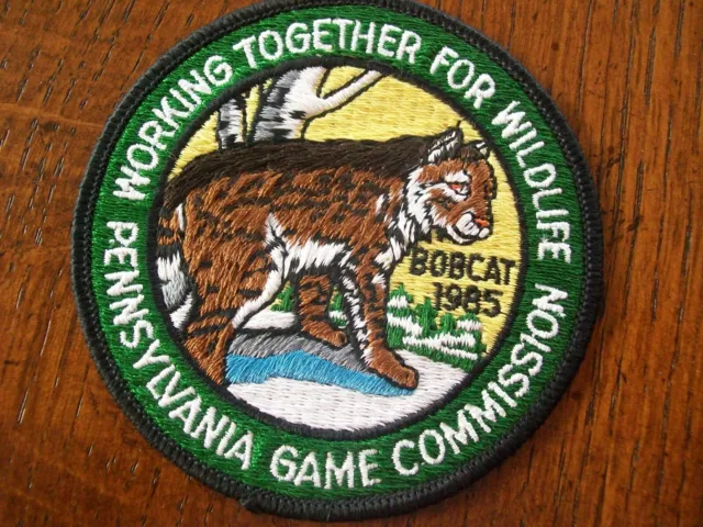Pa Game Commission Wtfw Series 4" 1985 Bobcat Patch